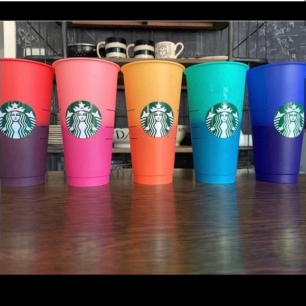🌈2020 pack of 5 color changing VENTI TUMBLER CUPS